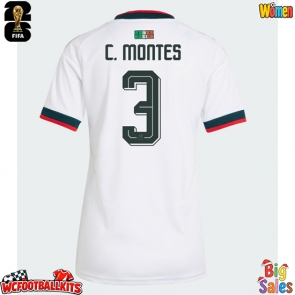 Mexico Cesar Montes #3 Replica Away Stadium Shirt for Women World Cup 2026 Short Sleeve